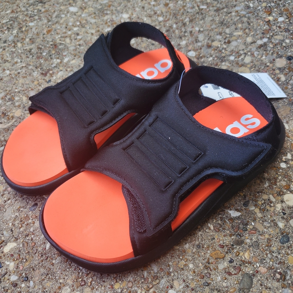 Adidas Comfort Sandal Orange Yellow Summer Water EG2232 11K Toddler